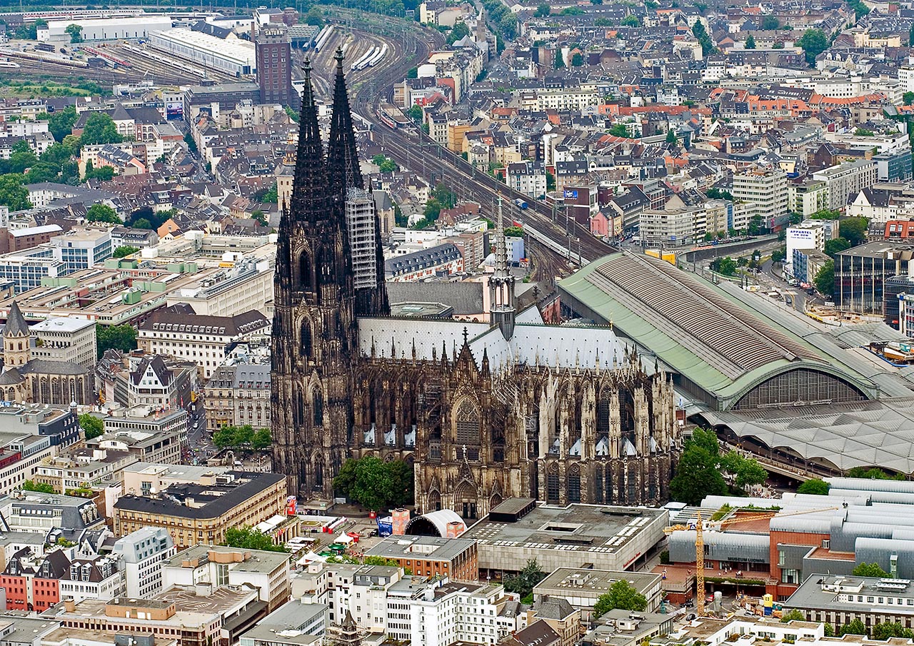 Luftaufnahme Kölner Dom, Foto: KölnTourismus