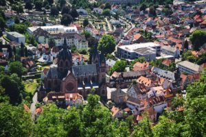 Schloss Kirche Heppenheim Stadt Ansicht Gebäude, Foto lppicture Pixabay