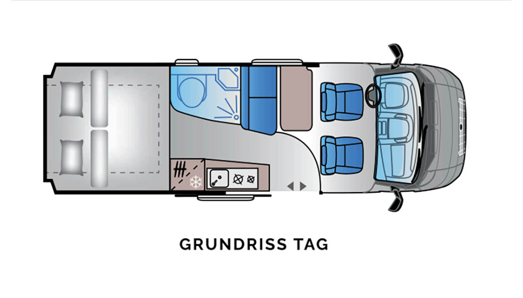 Wohnmobil Sun Living V 65 GX, Grundriss Wohnmobil Sun Living V 65 GX, Grundriss